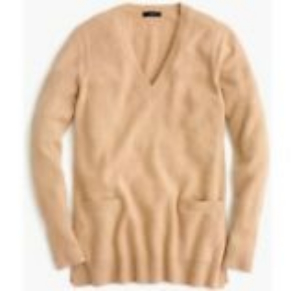 J. Crew V- Neck Front Pocket Tunic Sweater - Picture 2 of 7